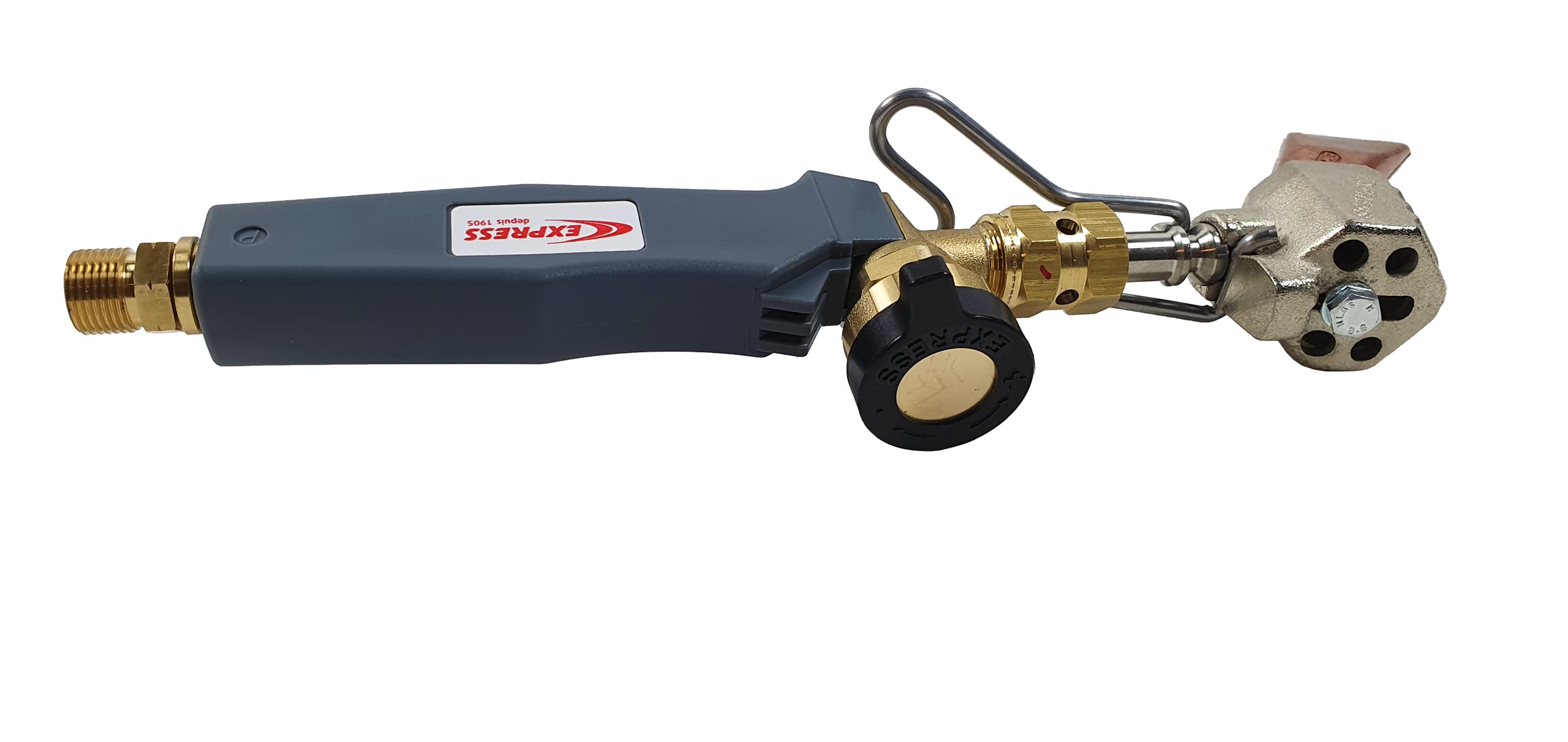 Gasbrenner - Butanbrenner - Lötlampe - Schweißbrenner - Flammenbrenner - Lötkolben bestehend aus Lötkolbenaufsatz mit Handgriff - Anschluss 3/8” links - EXPRESS