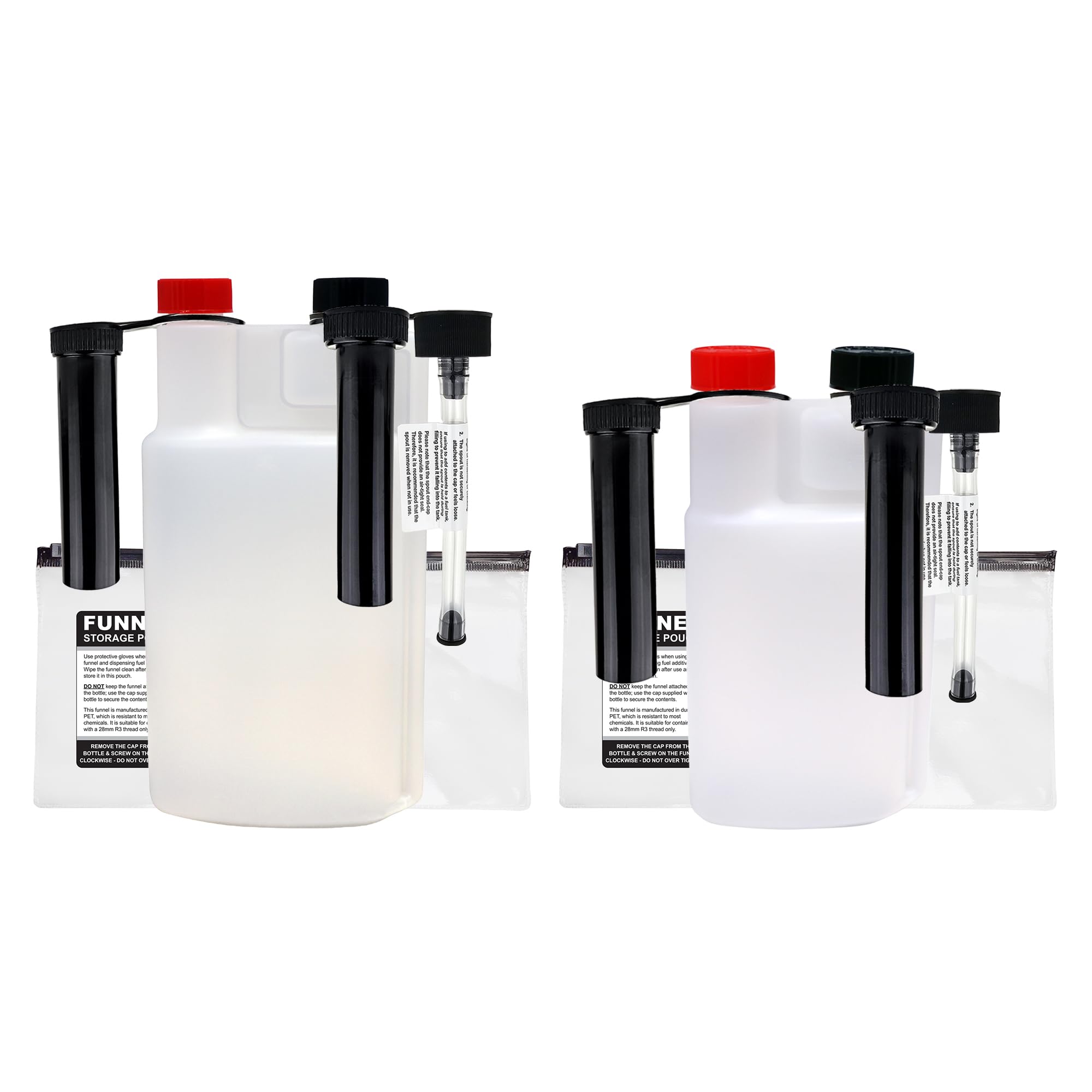 Powerenhancer 1x1 Litre & 1x500ml Bettix Refillable Twin Neck Measuring Bottle - Fluorinated