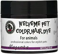 Tintura de cabelo magenta para cães/animais de estimação, tinta colorida de pelo de cachorro/gato, tintura de pele segura não tóxica, kit de tintura permanente de pelo de cachorro/animal