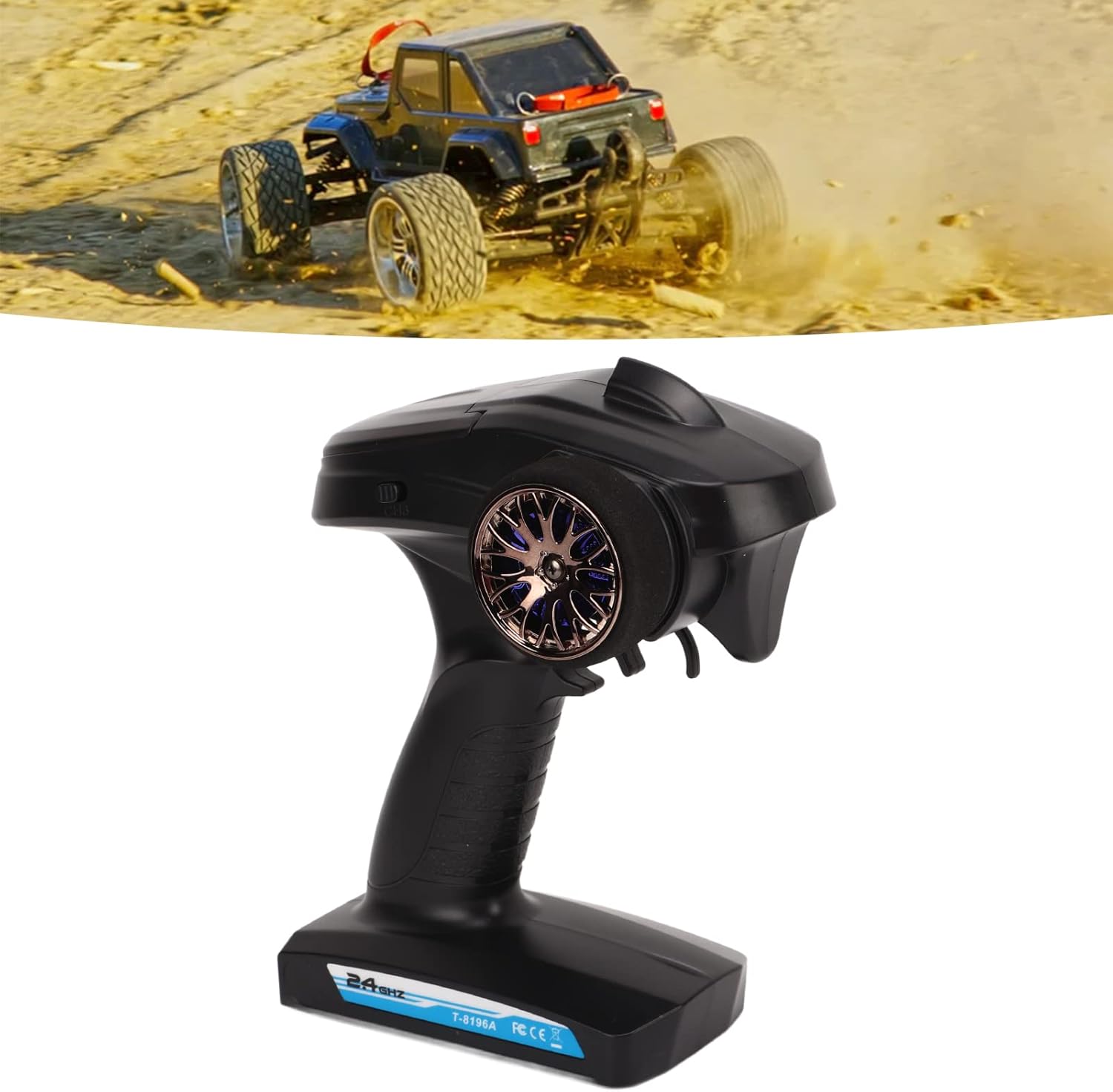SUNGOOYUE RC Car Transmitter Receiver, 2.4G 3 Channel RC Radio Receiver Transmitter Accessories for RC Boat Car