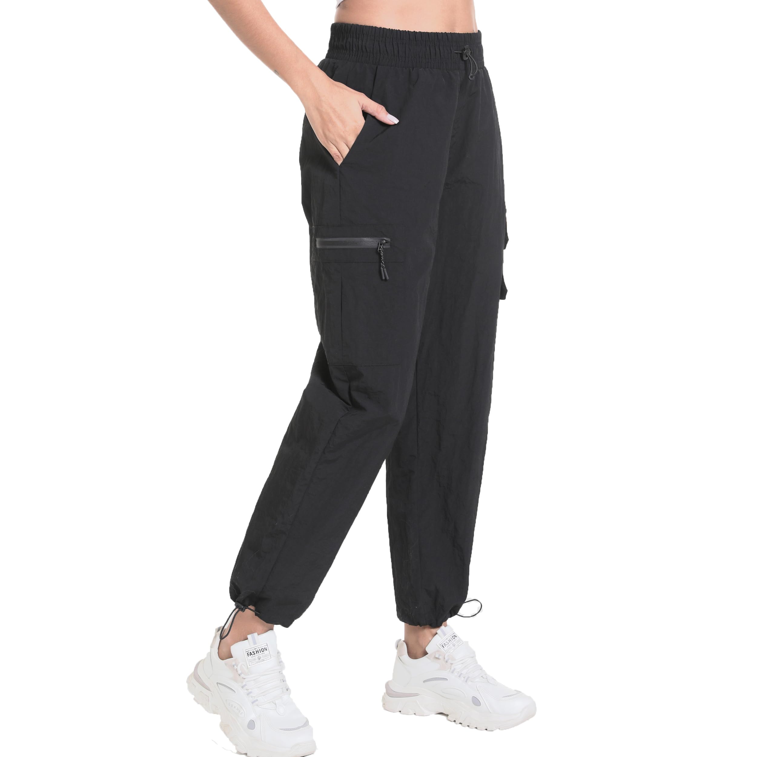 HaowindWaterproof Women Cargo Pants with Pockets Loose Fit Workout Athletic Travel Lounge Pantalones Outdoor Camping Hiking Pants