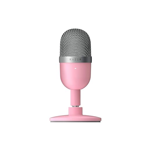 Razer Seiren Mini USB Streaming Microphone: Quartz Pink (Renewed)