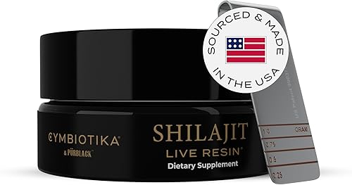 Cymbiotika Resina Shilajit pura con oro elemental, suplemento de apoyo inmunológico y digestivo, contiene ácido fúlvico, potenciador cerebral para