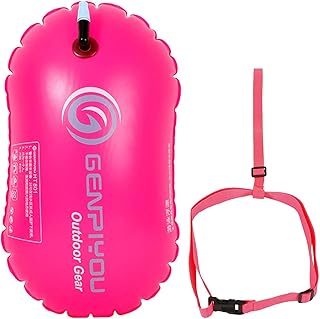 Swim Safety Float | Swim Bubble PVC Float for Safe Training and Drybag - Open Water Swimming, Snorkeling - Safety Float with Adjustable Waist Belt Youding