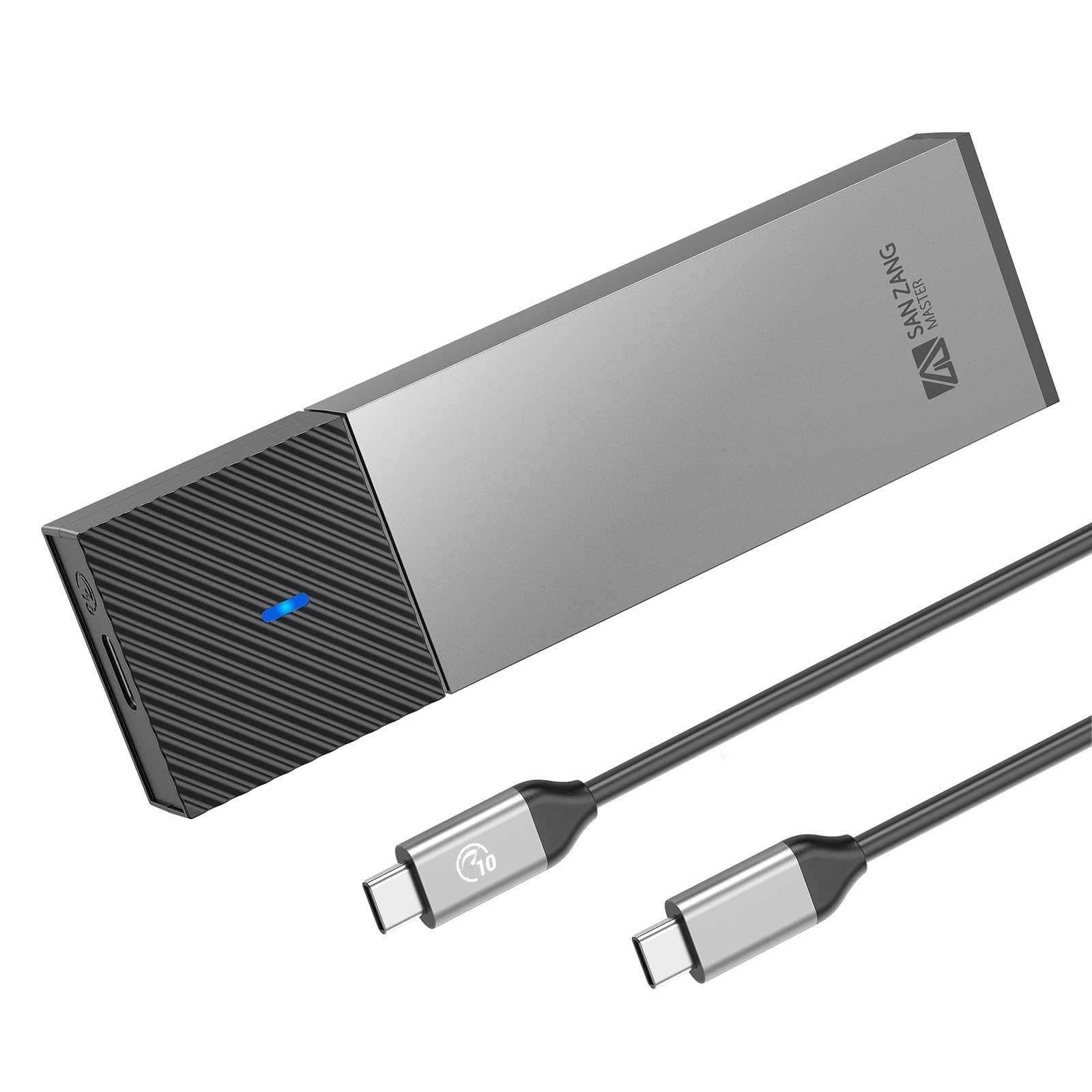 M.2 NVMe Alloggiamento SSD M.2 con trasmissione da 10 Gbps, adattatore per alloggiamento SSD NVME USB 3.2 per 2230 2242 2260 2280 M.2 PCIe NVMe M-Key & M+B Key SSD (senza