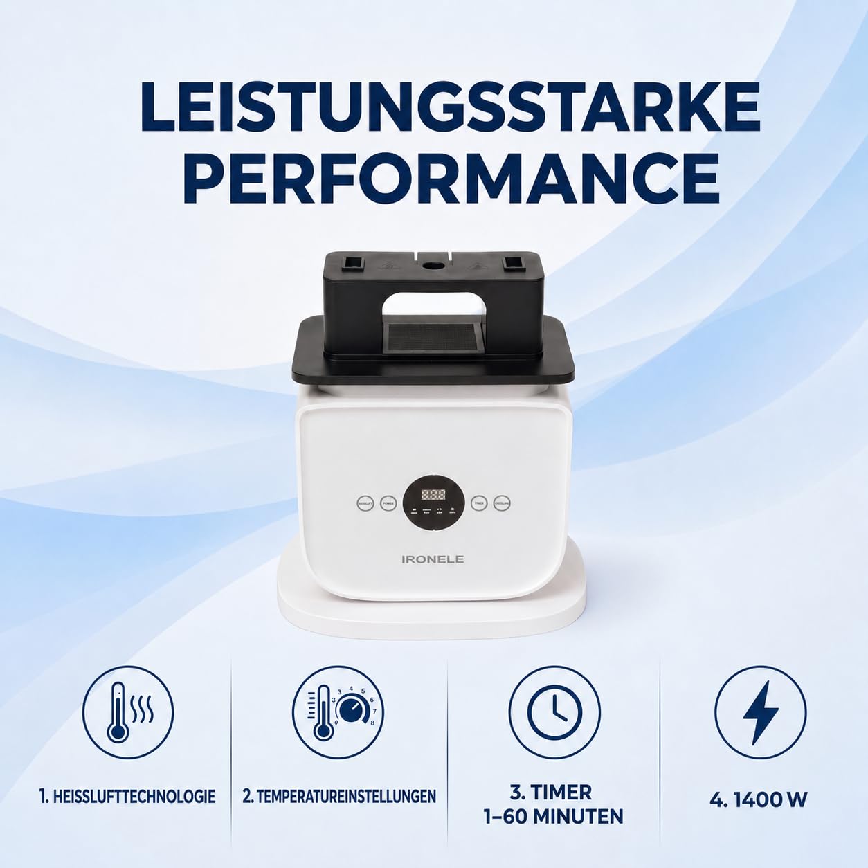 Bügelautomat mit Hemd- & Hosen- & Kleideraufsatz - Smartes Kleiderpress-System | Ersetzt Bügeleisen & Dampfgarer | Smart Display Kleidung Glättgerät (4) (1)