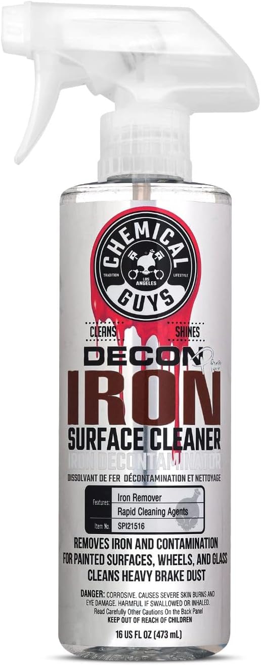 Decon Pro Iron Remover and Wheel Cleaner – Professional Strength Fallout Remover, Brakes, Calipers, Exterior, Wheel and Tire Cleaner – Dissolves Brake Dust & Dirt, 16 oz