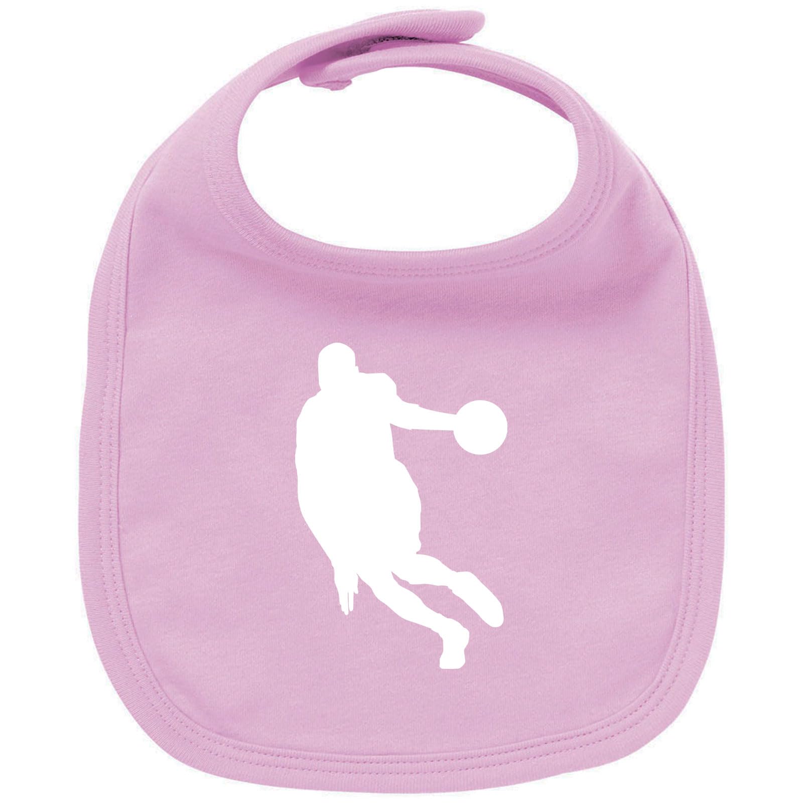 Huuraa Unisex Babylatz Basketball Silhouette Geschenk Babypink Bio Baumwolle Basketball Mitbringsel
