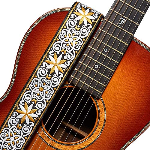 Sangle de guitare classique / acoustique / basse / électrique à motifs – Cuir et coton - Les Beatles, Paul McCartney, John Lennon, RIngo Starr, George Harrison Sangle de guitare classique / acoustique / basse / électrique à motifs – Cuir et coton – Image 5