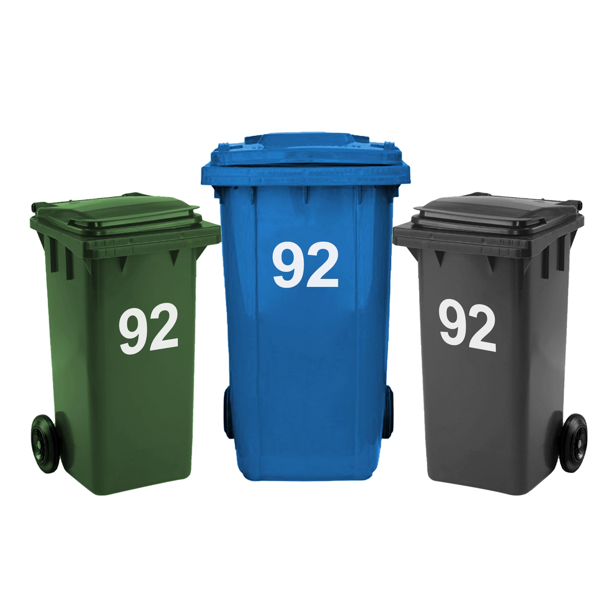 Rubigo 3 x Bin Numbers for Wheelie Bins, 0-99, Letters A-D, 17.5cm Dustbin Stickers, Easy Application Stick On Number Stickers - Weatherproof Self Adhesive Vinyl (5) — view 13