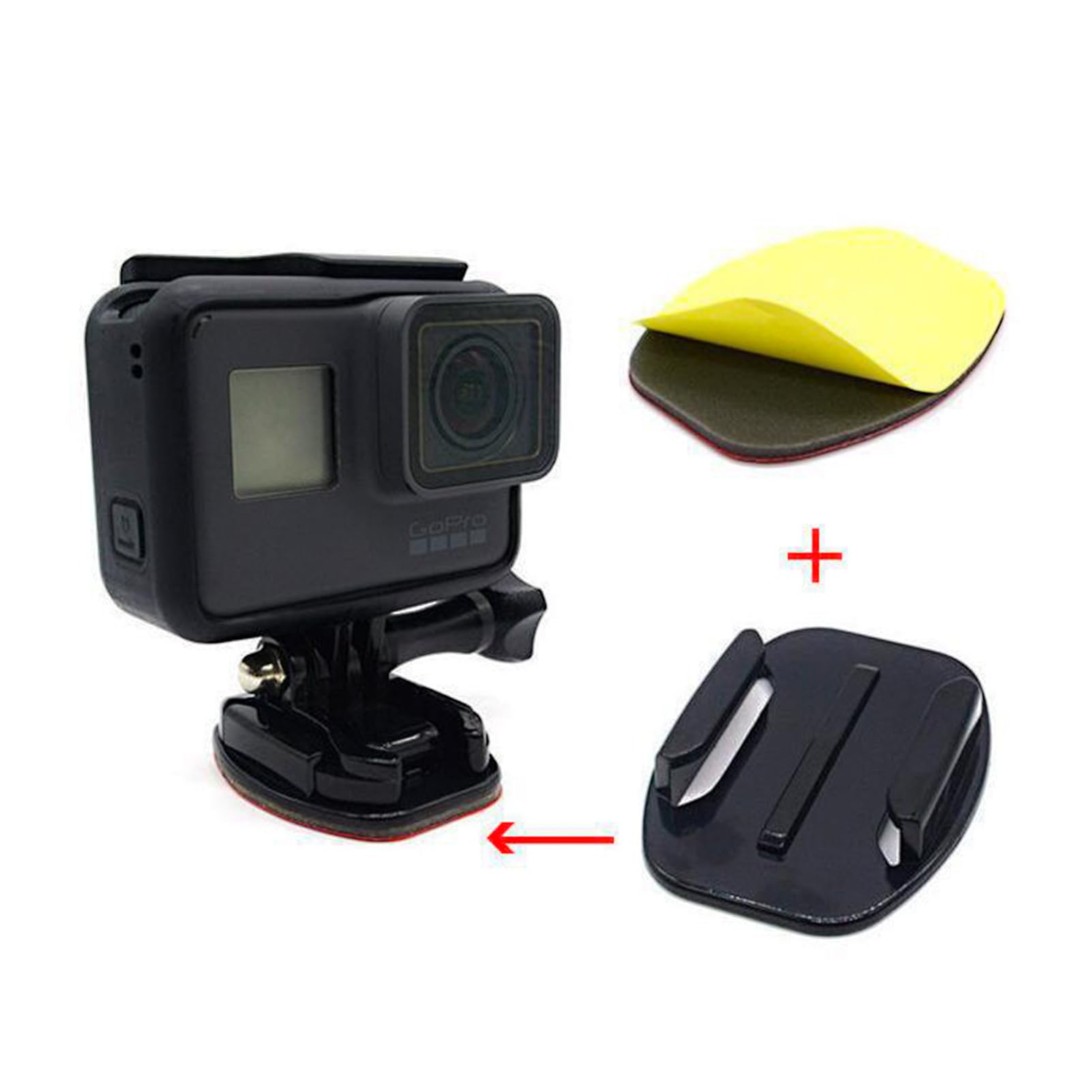 Supporto 12-in-1 Per GoPro - Attacchi Adesivi Curvi/Piatti, Compatibile Con Action Cam E DJI - Foto 5