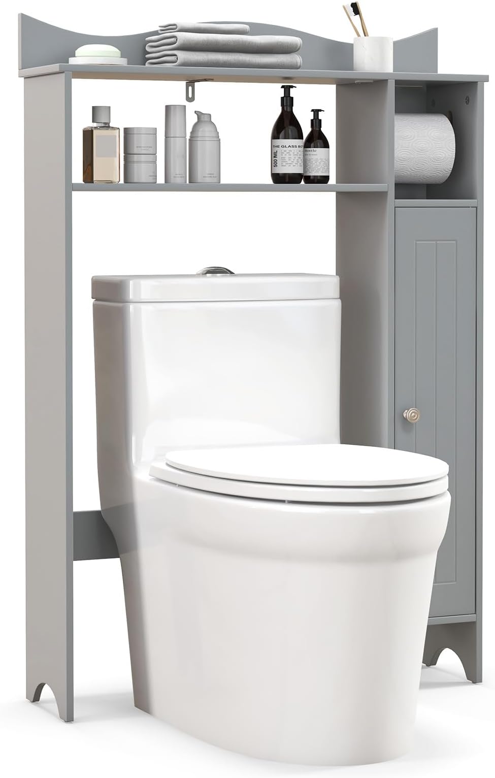 Amazon.com: Tangkula Over The Toilet Storage Cabinet, Bathroom ...