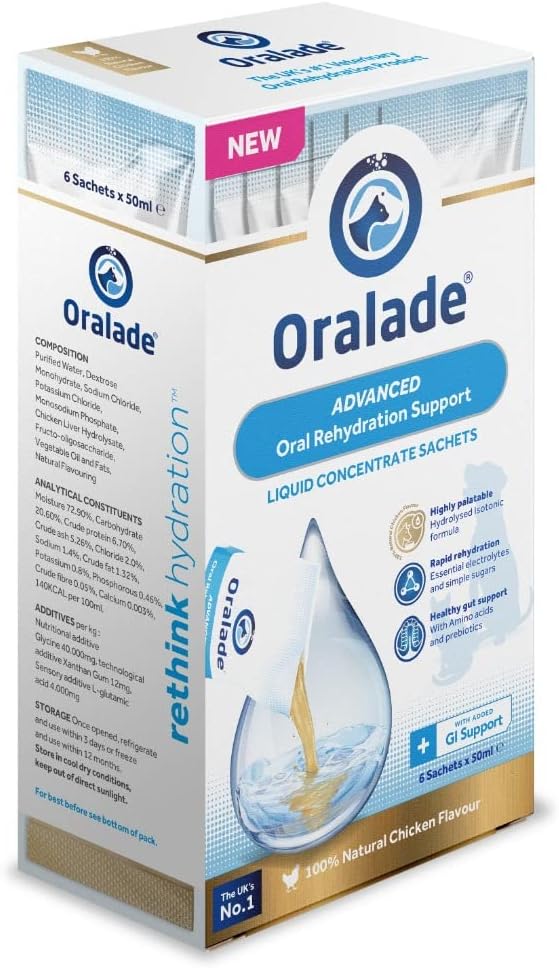 oralade GI Oral Rehydration Fluid Concentrated Sachets For Cats, Dogs