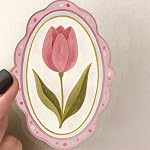 Die-Cut Floral Stickers (50pcs) - Transparent Gold Foil Scrapbook Supplies for Journaling, Card Making, Vintage Paper Crafts