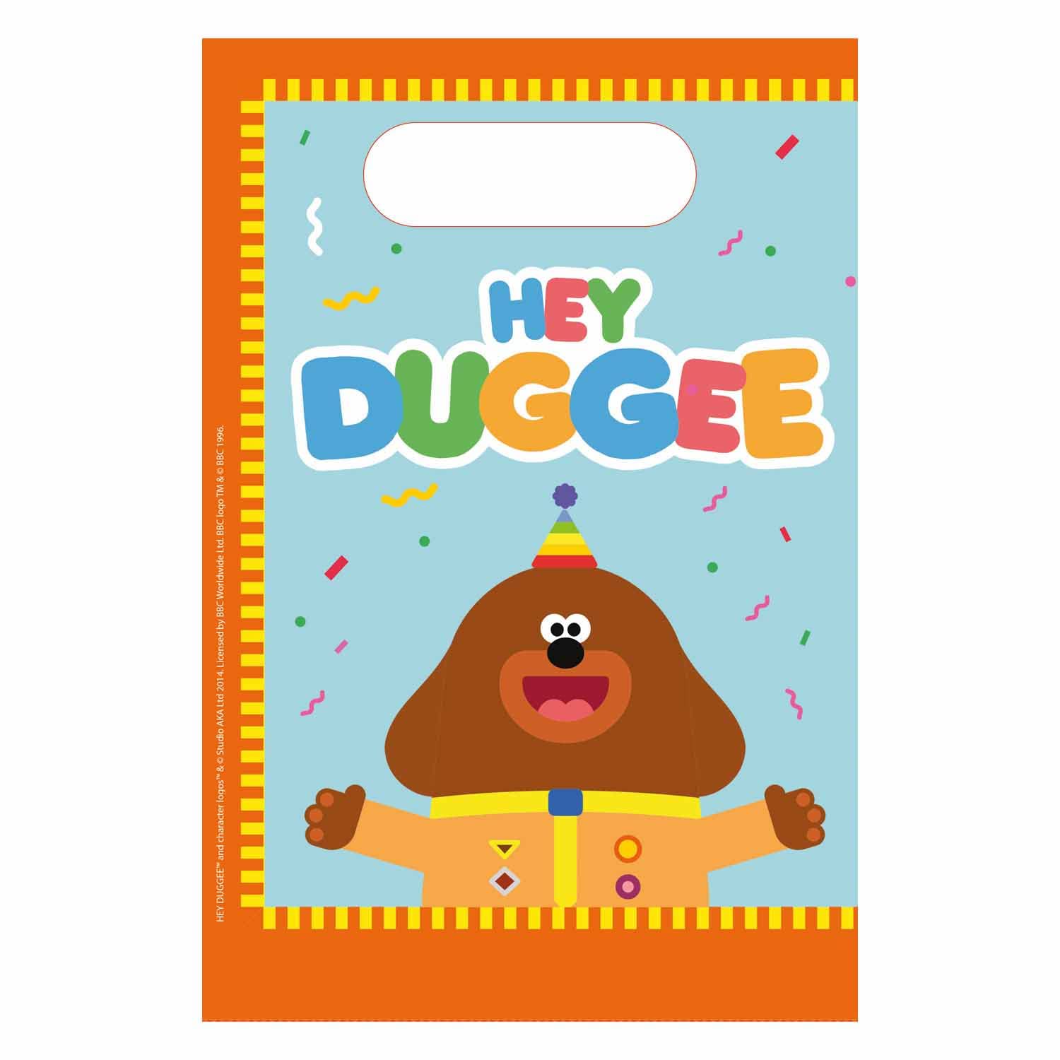 Amscan 9912346 - Hey Duggee Birthday Party Paper Loot Bags - 8 Pack