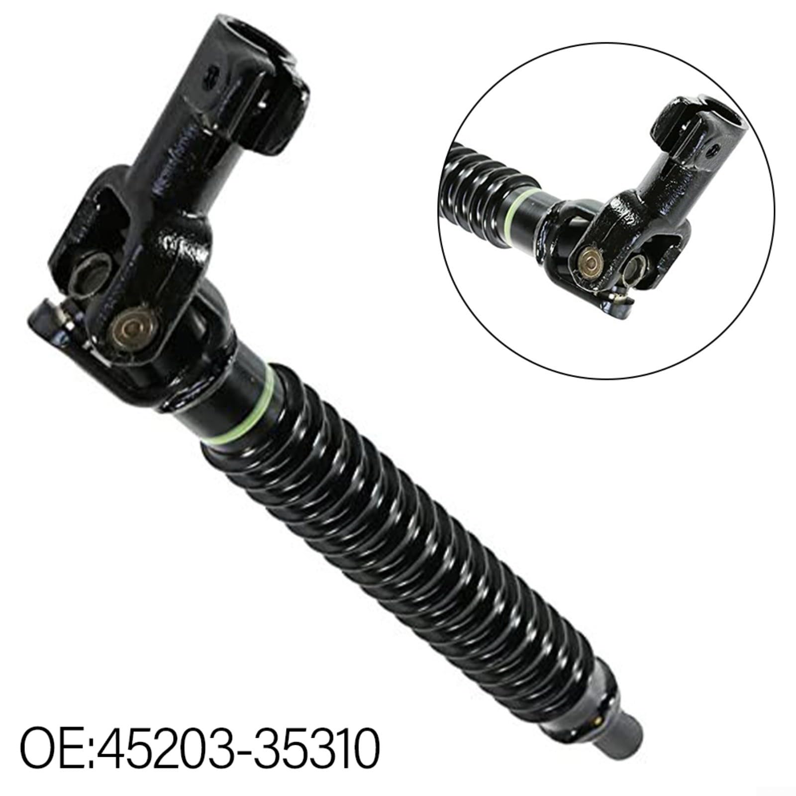 Arbre de direction intermédiaire inférieur 45203-35310 pour Toyota Land Cruiser KDJ120 D4D Métal Noir