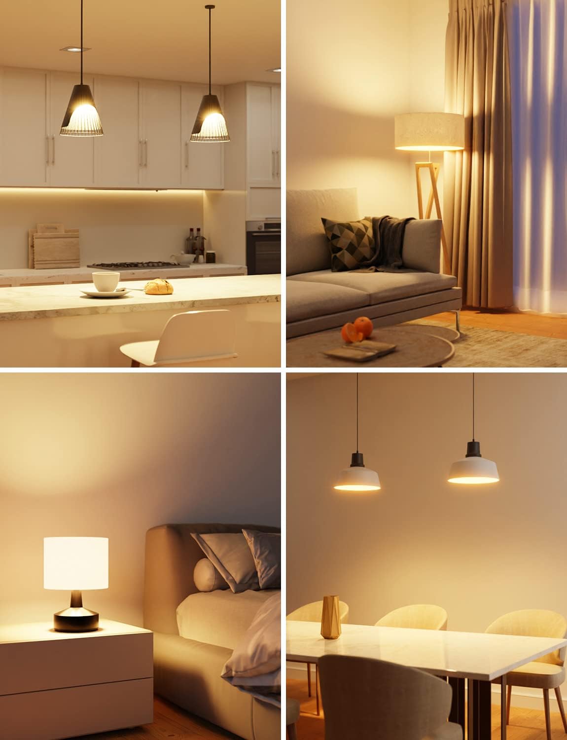 Lepro Bombilla LED E27, Luz Cálida 2700K 8.5W, 806lm, Equivalente a Bombilla 60 W Convencional, Ángulo del Haz 180°, Ahorro de Energía, Casquillo Gordo No Regulable Pack de 3