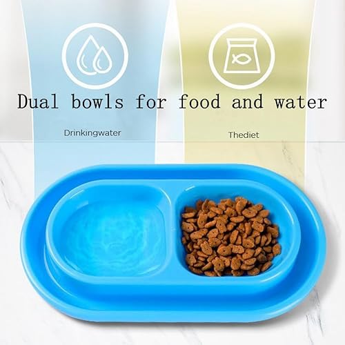 Miniatura 5 de GRPET Plato para gatos y gatos y cachorros, comedero para mascotas, color gris, S