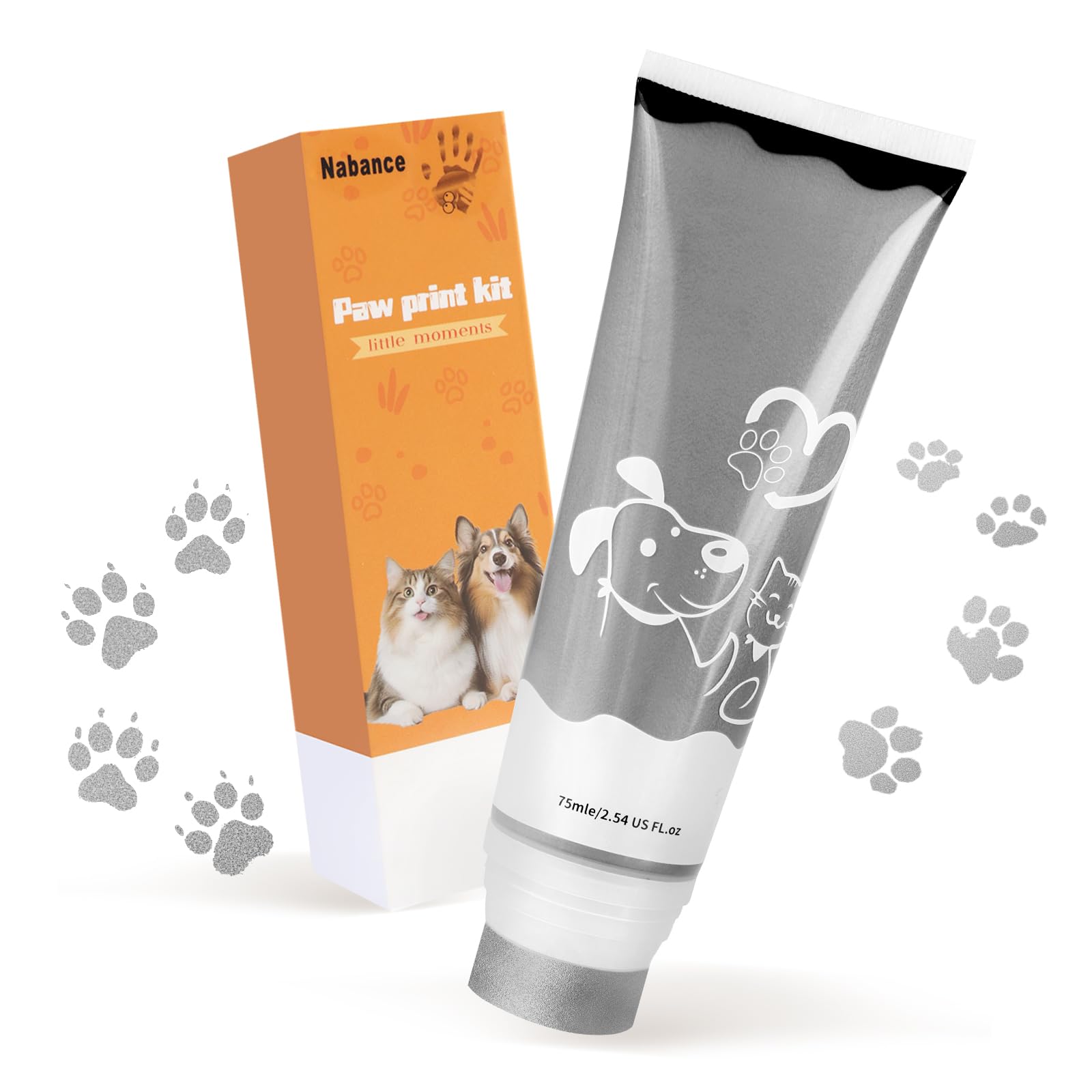 Amazon.com: Nabance 2.54 fl oz Silver Pet Paw Print Friendly Ink