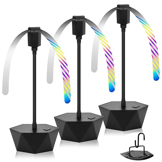 HKKDKTA Fly Fans for Tables, 3 Packs Indoor Outdoor Fan Portable with Holographic Blades, Batteries Powered Table Fan for Picnic, Party, Restaurant, Kitchen and BBQ
