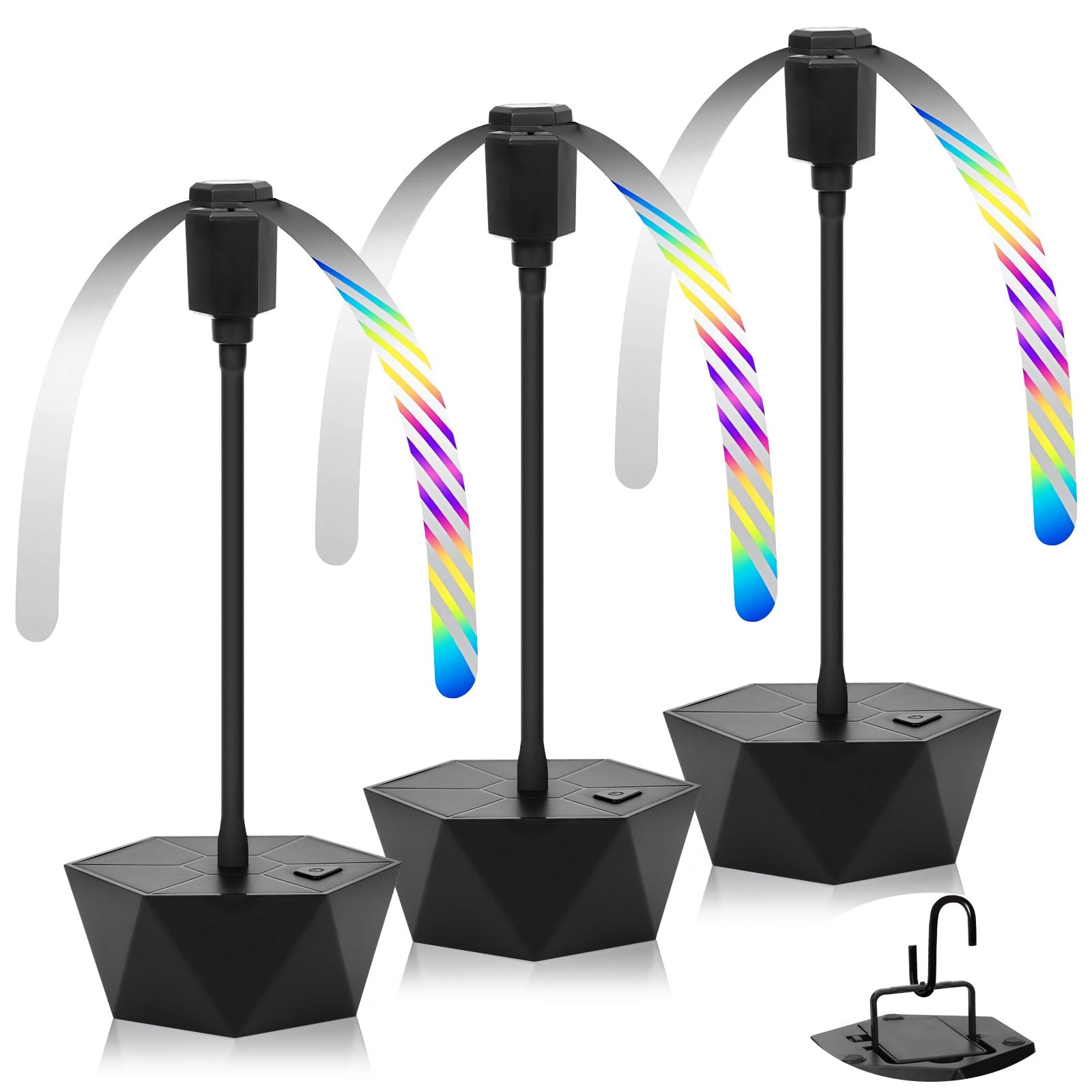 Ventiladores de mosca para mesas interiores exteriores repelente portátil pack 3 espantamoscas