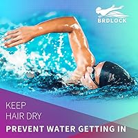 Vista 2 de Gorro de natación extra grande para trenzas y rastas, gorro de natación para mujer, trenzas de cabello largo, rastas de cabello grueso, rizado