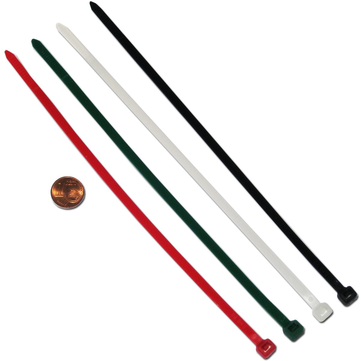 Cable Tie Assortment Assorted Colours 4.8 x 200 mm Pack of 50, Green, Black, White - Image 4