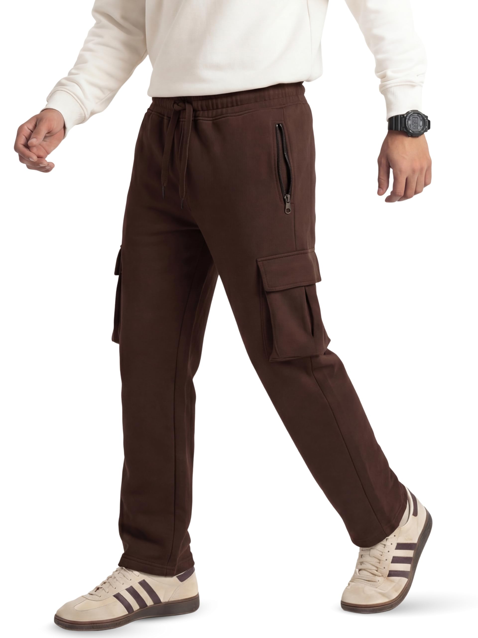 mens cargo pants cotton | track pants with zip pockets | 4 pocket joggers | baggy lower for men | sizes upto 6xl