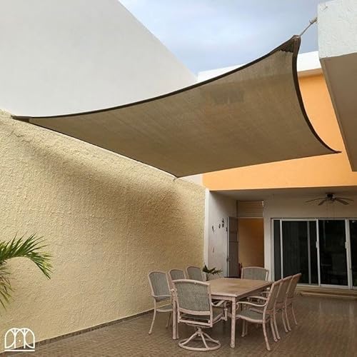 مظلة حديقة HDPE مقاومة للشمس والمطر – حماية من الاشعة فوق البنفسجية بنسبة 95% – مناسبة للشرفات والحدائق والمسابح – خامة عالية الجودة قابلة للتنفس – الوان واحجام متعددة - 6×6