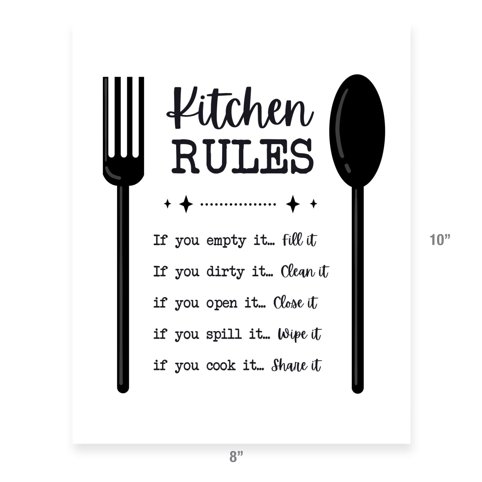 Kitchen Rules Sign Wall Art Print for Home Decor (Premium Fine Art Matte Paper - 8 x 10 Inch Unframed) : Amazon.ca: Home kitchen-rules-sign-wall-art-print-for-home-decor-premium-fine-art-matte-paper-8-x-10-inch-unframed-amazon-ca-home