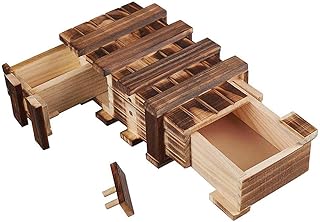 Amasawa Scatole Regalo in Legno, scatole magiche, 2 Scomparti, Coupon, Regali creativi per Gioielli e Denaro.