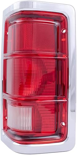 Miniatura 3 de Brock - Juego de luces traseras de repuesto para conductor y pasajero, borde rojo con carcasa cromada, compatible con cargador de camioneta