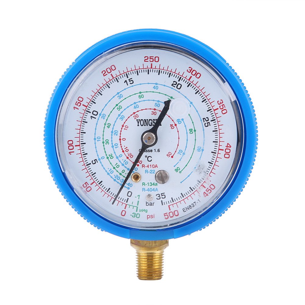 Kit Manometro per Condizionatore d'Aria, Kit con Manometri Alta e Bassa Pressione per Refrigeranti R410A, R134A, R22