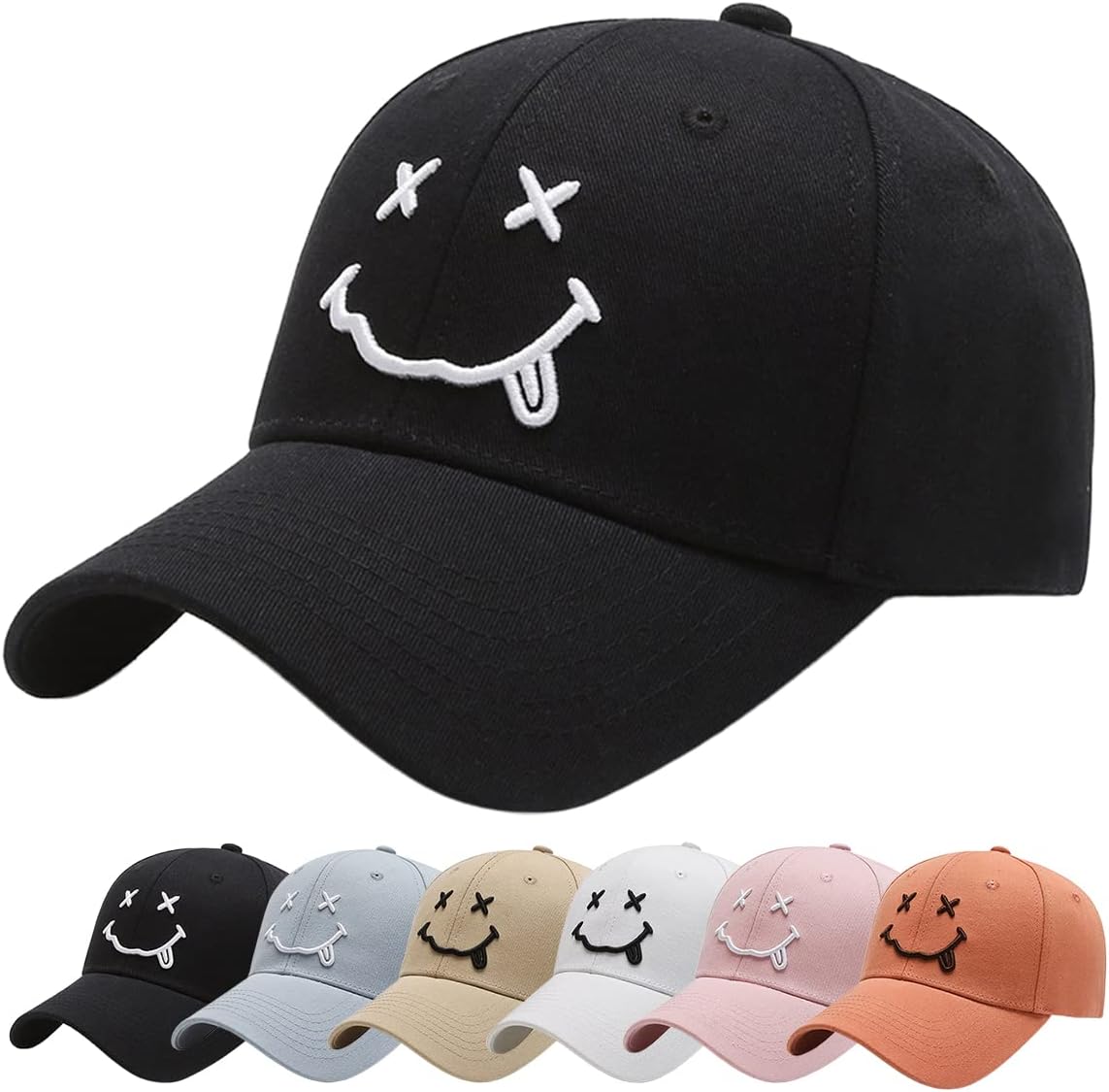 Baseball Cap with Embroidered,Plain Hats Unisex Adjustable Cotton 6 Panel Vintage Trucker Hat Peak Cap Golf Running Hat Outdoor Cap