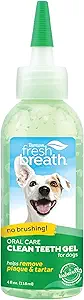 TropiClean Fresh Breath Dog Toothpaste for Teeth Cleaning, Breath Freshener, Easy to Use Plaque & Tartar Remover Gel, No Toothbrush Needed, 4oz.