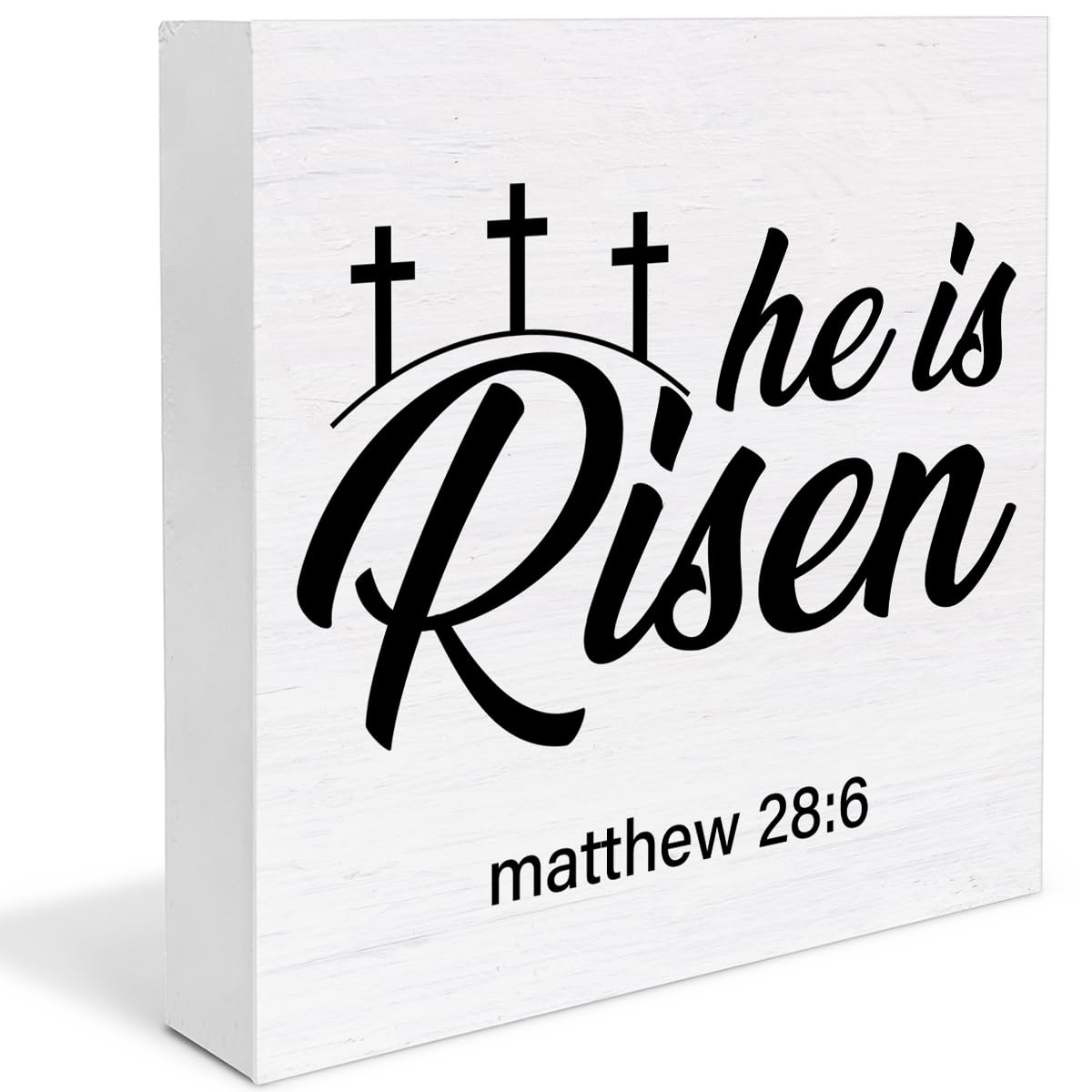 Amazon.com: Christian Desk Decor He Is Risen Bible Verse Wooden Sign ...