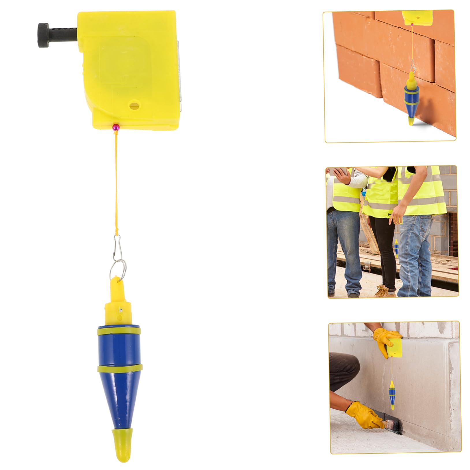 Strumento a Piombo 5m Accessorio, Misurazione Precisa per Edilizia | Allineamento Verticale Accurato, Struttura Plastico-ferro, Uso in Cantiere e Lavorazione Legno