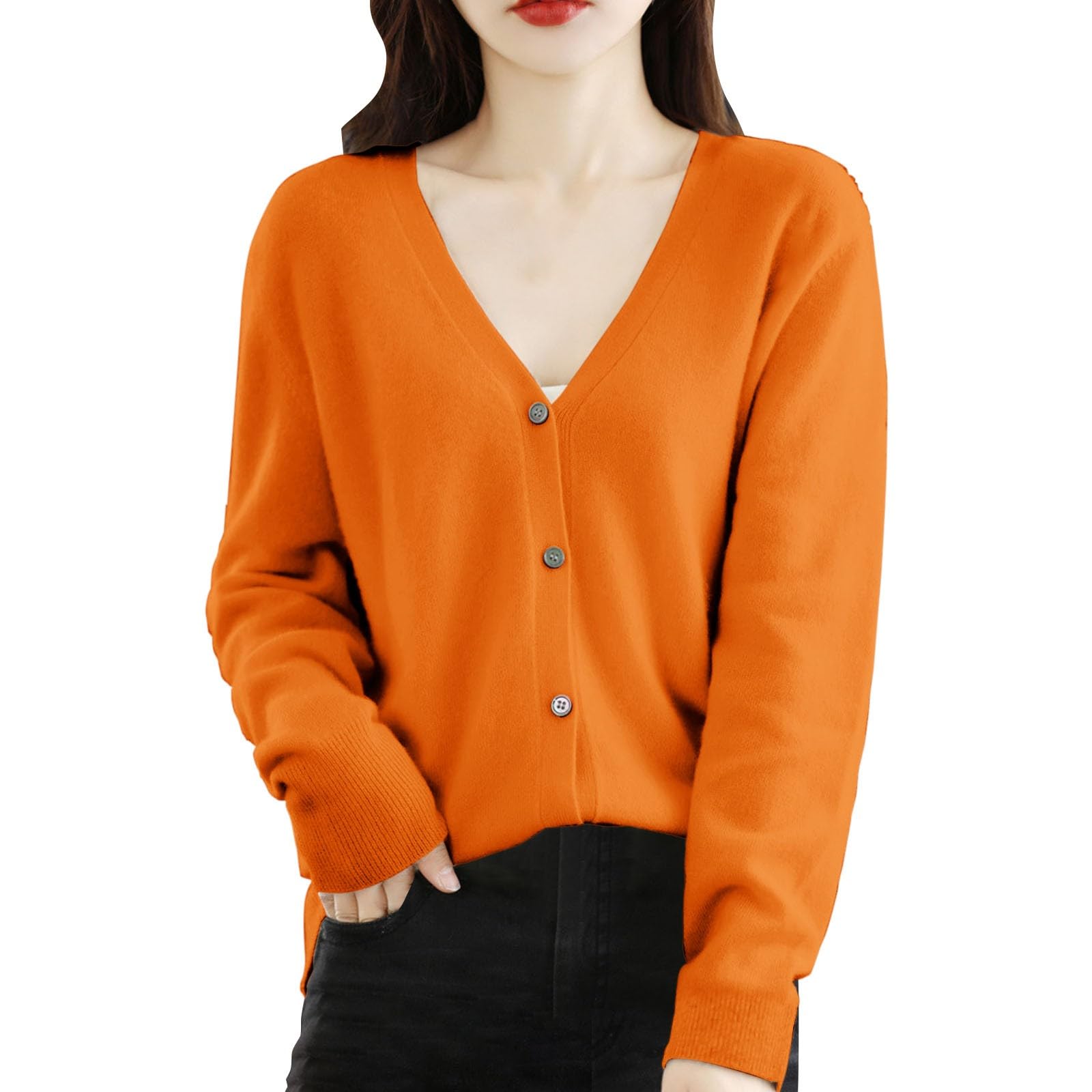 Generisch Cardigan léger pour femme - Élégant - Automne