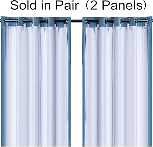 Miniatura 3 de Rose Home Fashion Revestimiento de cortina opaca con aislamiento térmico, anillo incluido forro de cortina 100% oscurecimiento, forro opaco para