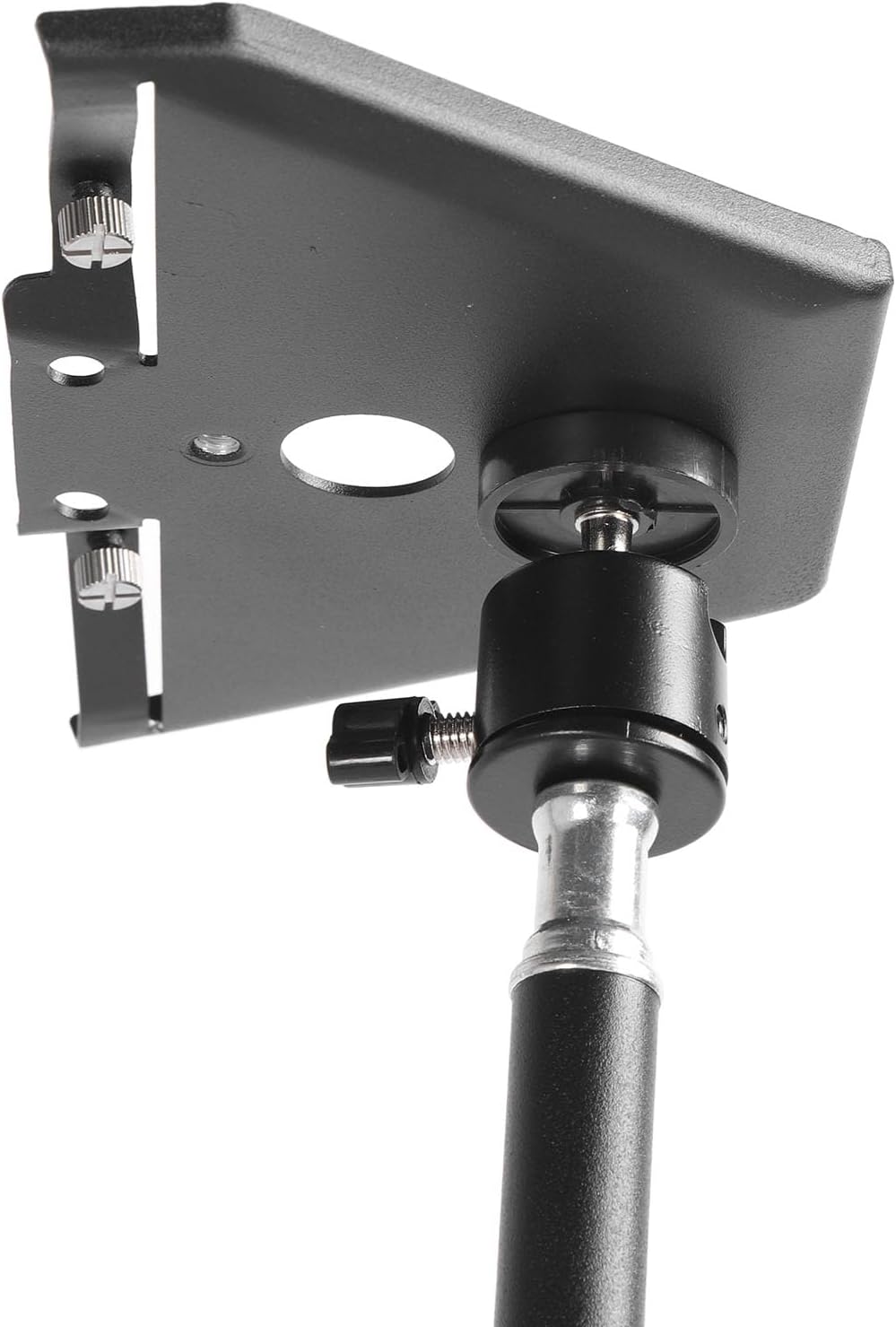 WALFRONT Rectangular Satellite Tripod Stand Adjustable Mini Tripod Stand Mount Aluminum Alloy with Pipe Adapter for Mini Roof Camping RV Travel Courtyard