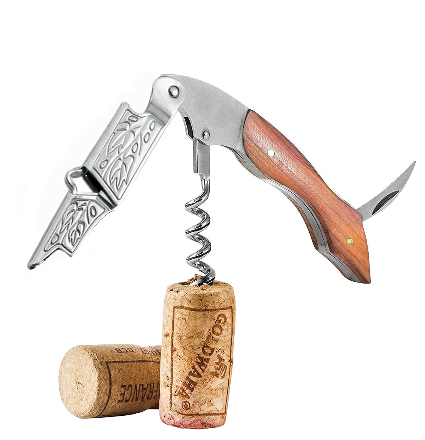 Cavatappi Professionale Portatile Vino, Apribottiglie di Qualità per Sommelier e Camerieri e Baristi, Cavatappi multifunzionalee Bottigliaaccessori, Adatto per Cucine, Picnic, Bar...