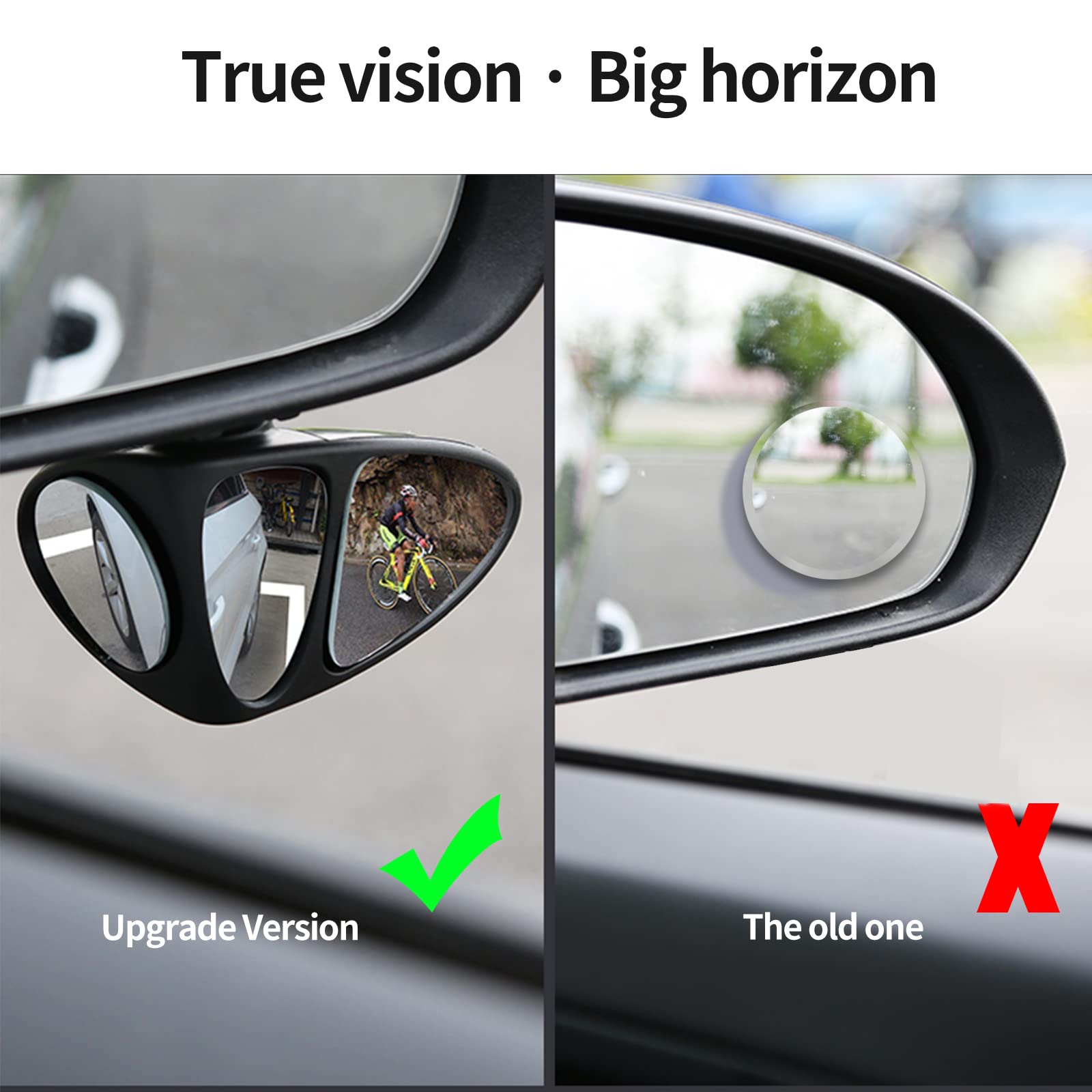 Rétroviseur D'Angle Mort Grand Angle - Miroir Auxiliaire Voiture Côté Droit, Vision Ultra Large Anti-Aveugle
