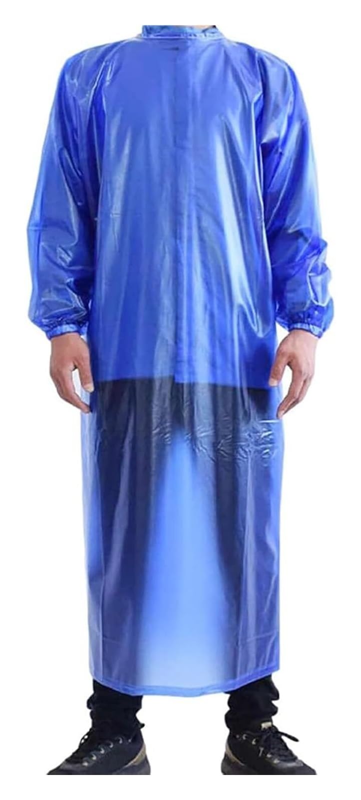 Poncho impermeabile riutilizzabile da viaggio per Grembiule da macellaio grembiule in gomma grembiule impermeabile a maniche lunghe grembiule in PVC trasparente resistente unisex for macello fabbrica