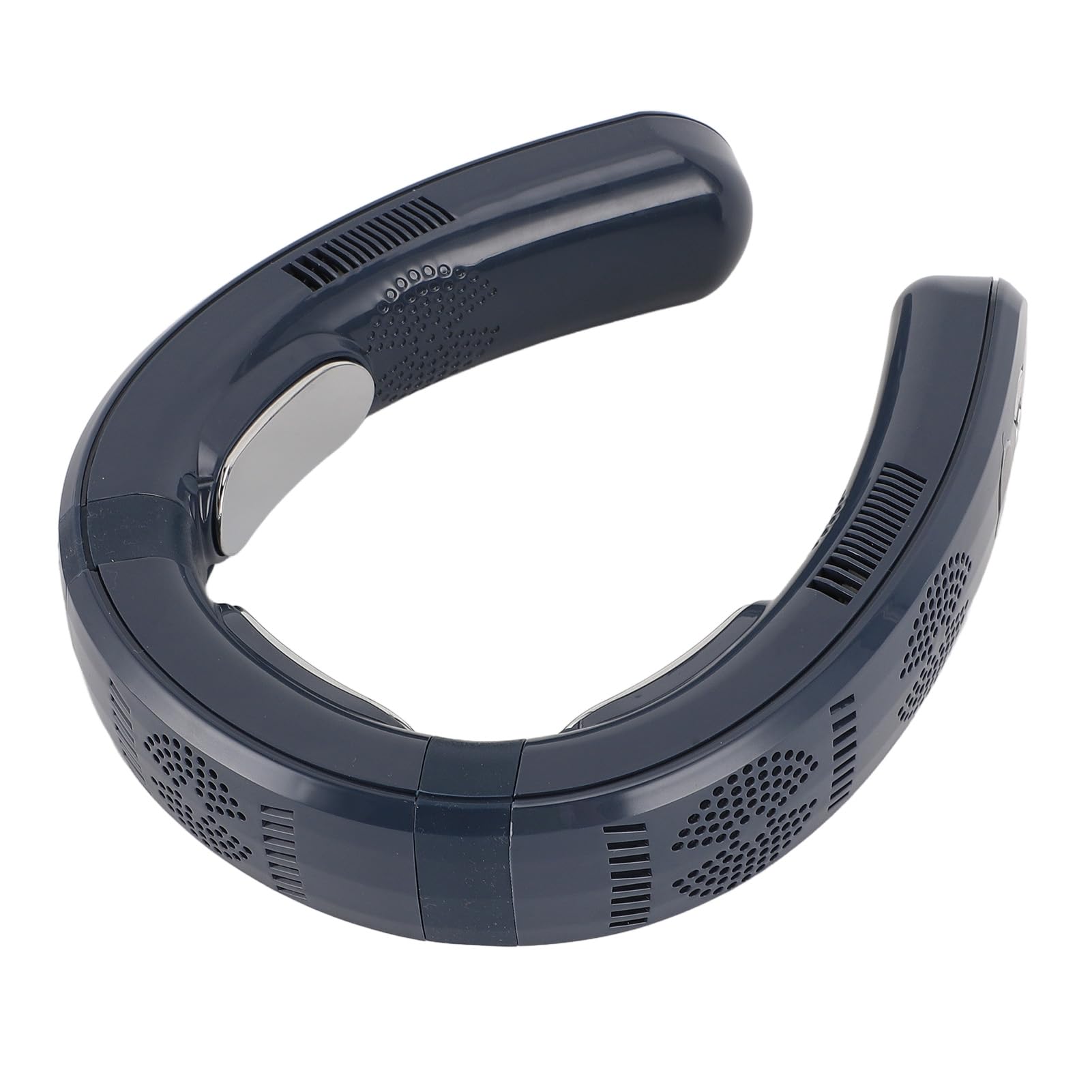 Dilwe Ventilador de Cuello Portátil, Ventilador sin Aspas de Refrigeración Semiconductor, Aire Acondicionado Personal Recargable de 3 Velocidades para Uso en Exteriores (Azul marino)