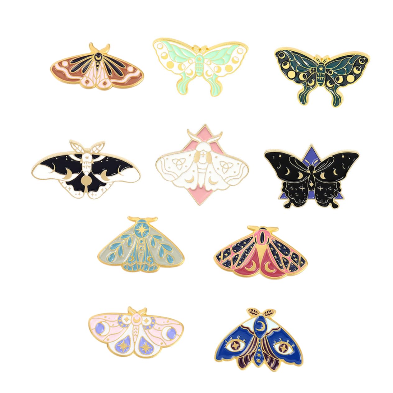 Amazon | TENDYCOCO 10個可愛い 蝶ブローチ アロイ製