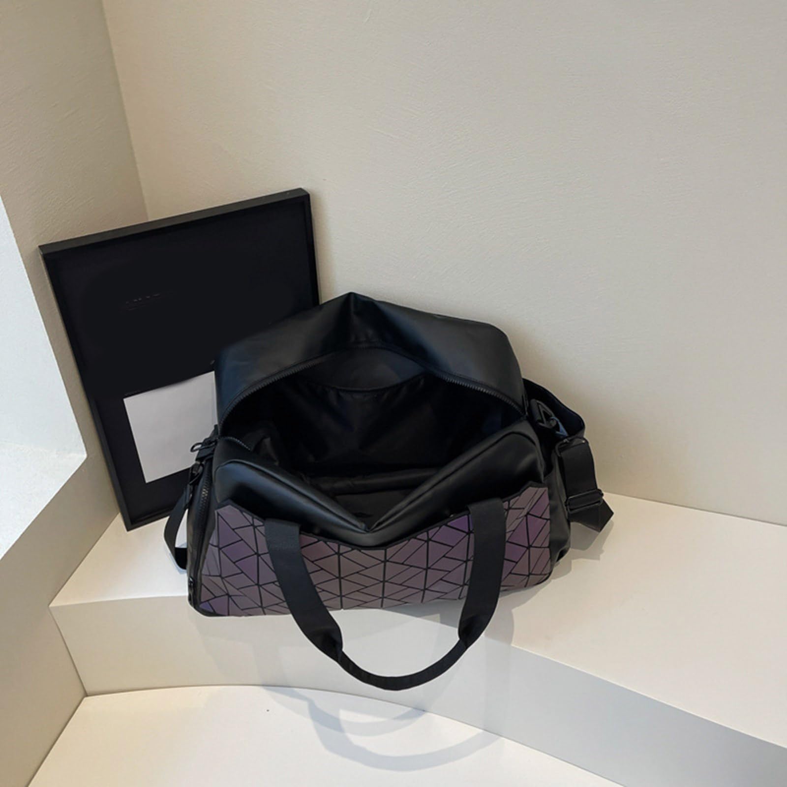 Elegante bolsa de viaje de gran capacidad con separación en seco y húmedo y compartimento para zapatos para gimnasio, deportes y, Silver