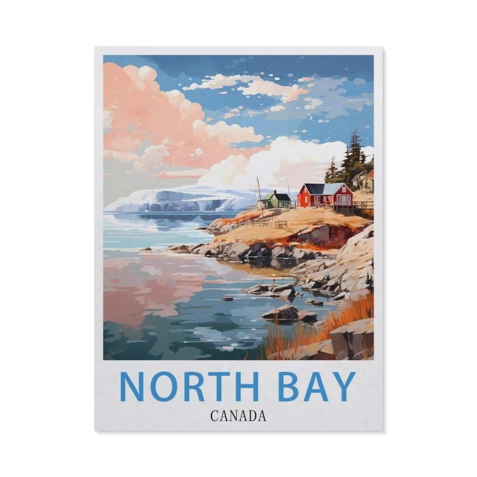 Tin Sign，North Bay Canada(30x40cm）