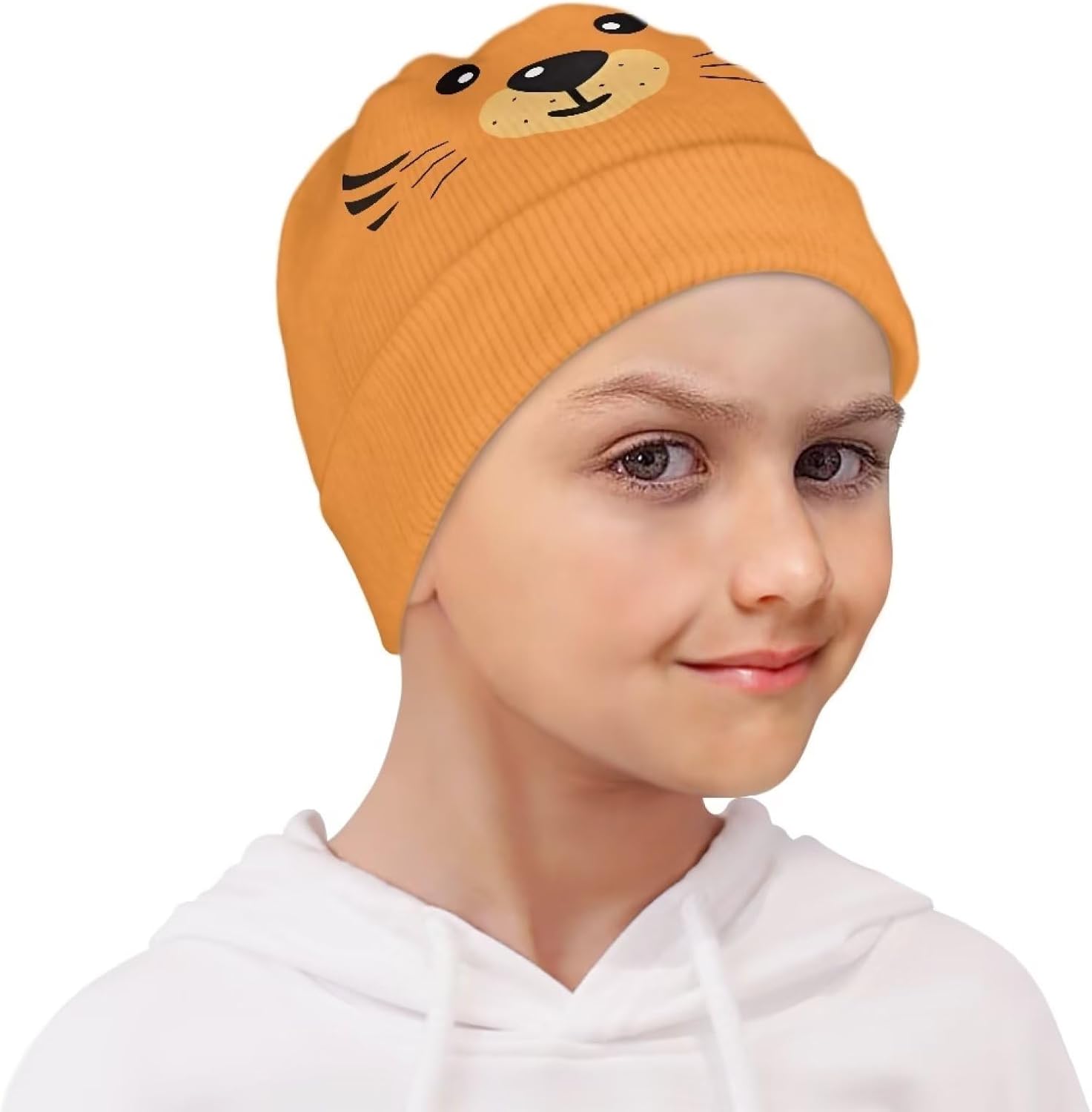 Boys/Girls Beanie Cap Soft Headwear Knitted Warm Cap Winter Knit Beanies Soft Sports Elastic Hat - Image 4
