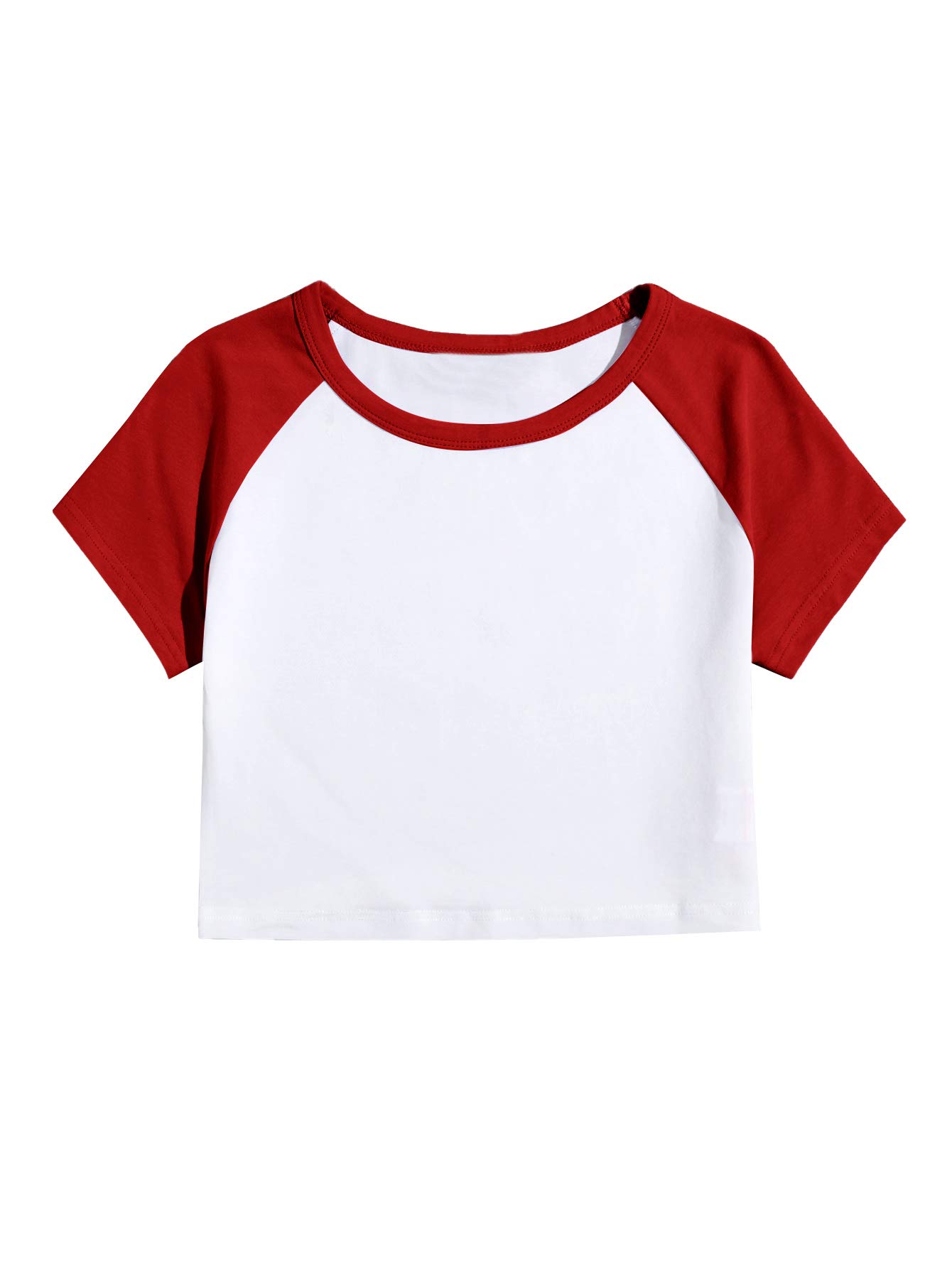 SweatyRocksWomen's Embroidered Crop Top Short Sleeve T Shirt