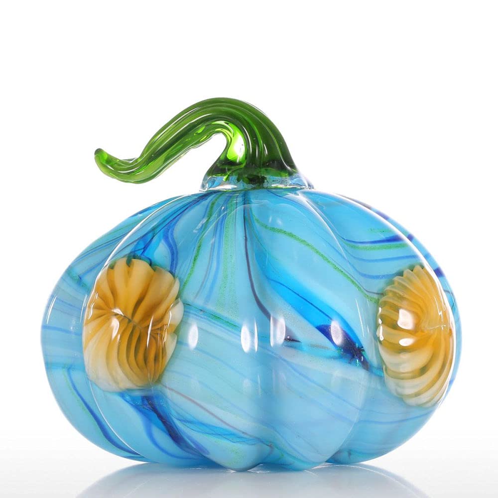 Citrouille colorée Halloween ornement en verre multicolore moderne